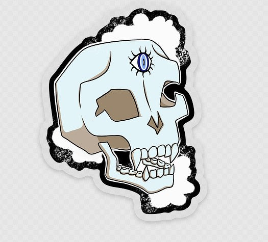 Evil eye energy vampire seasonal Halloween sticker, original designed durable waterproof sticker