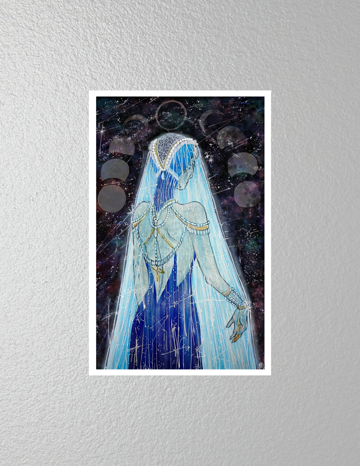 La Luna Digital Download Art Print, original astro art print