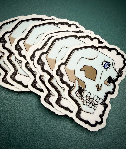 Evil eye energy vampire seasonal Halloween sticker, original designed durable waterproof sticker