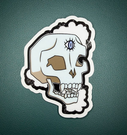 Evil eye energy vampire seasonal Halloween sticker, original designed durable waterproof sticker