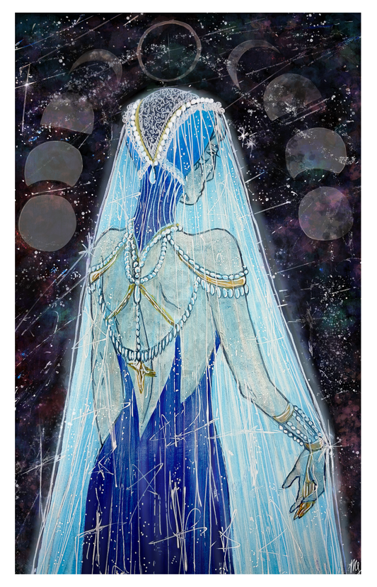 La Luna Digital Download Art Print, original astro art print